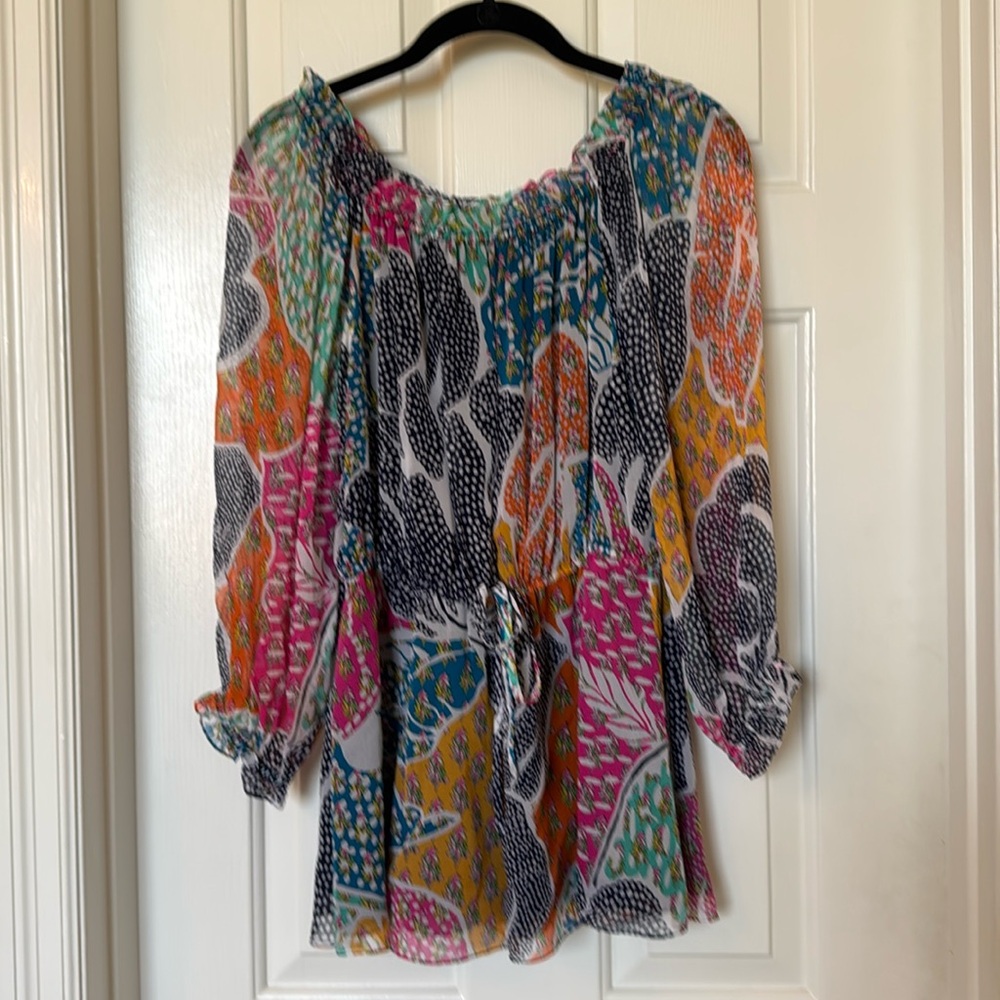 Diane Von Furstenberg Ruffle Neck Tunic